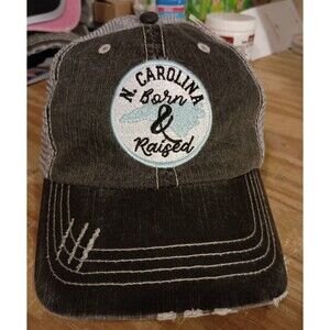 North Carolina Born & Raised Hat, Katydid Womens Baseball Hat NWT